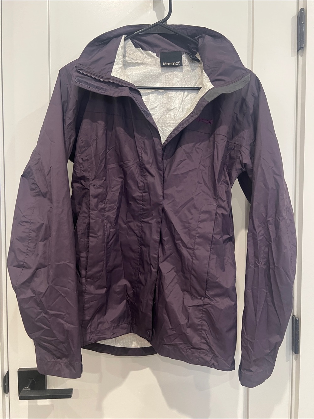 Marmot Women's Deep Plum Hooded Rain Jacket